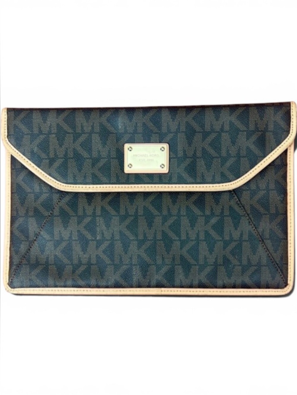 Michael Kors L Laptop Envelope - Signature Logo W/Gold Sparkle Lining - Case